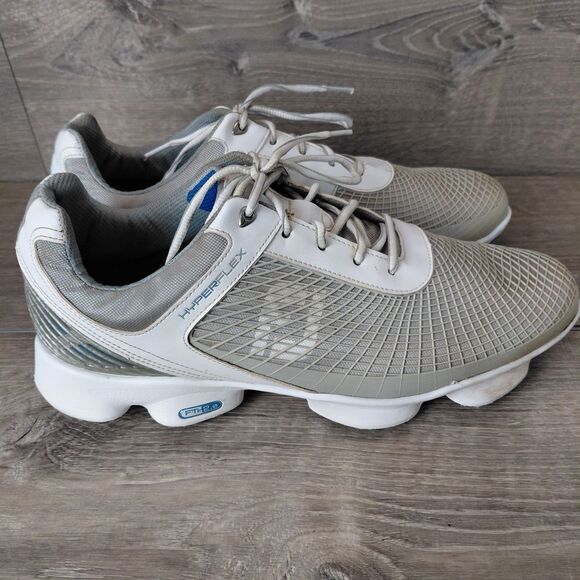 FootJoy FJ HyperFlex Golf Shoe Men 13 Gray Waterproof Lace Up Soft Spikes 51022 - Picture 6 of 9